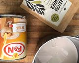 Gambar langkah 1 resipi Matcha Tea Tarik.