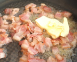 Foto del paso 2 de la receta: Tagliatelli con bechamel de mostaza y bacon