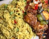 A picture of step 4 of Fried rice with fish Manchuria.
