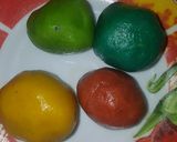 A picture of step 5 of Star rainbow cookies.