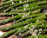 A picture of step 1 of Roasted Asparagus with Mozzarella cheese: Keto approves.