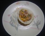 A picture of step 4 of Corn paneer suji kachori.