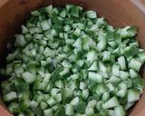 A picture of step 2 of Ridge gourd fry.