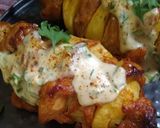 A picture of step 4 of Arabic shwarma my version.