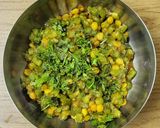 A picture of step 4 of Ridge gourd+chana dal bhaji.