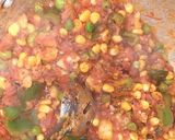 A picture of step 3 of Mexican rice with Indian twist.