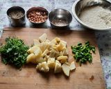 A picture of step 2 of Bhagar upma for fasting.
