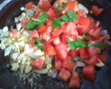 A picture of step 2 of Fusilli Pasta with Arrabbita sauce.