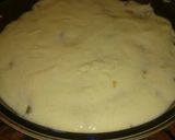 A picture of step 5 of Apple custard upside-down tart (no pastry).