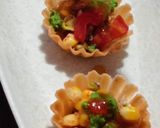 A picture of step 3 of Corn Basket Chaat.