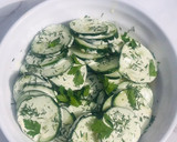 A picture of step 3 of Cucumber salad.