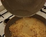 A picture of step 5 of Moong dal Halwa.