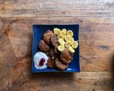 A picture of step 3 of Cinnamon pancakes on coconut whey.
