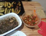 Foto del paso 4 de la receta: Carne al horno con papas y batatas con salsa schug