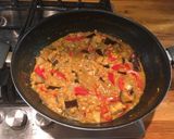 A picture of step 8 of Coconut & Lime Dhal with Aubergines & Peppers.