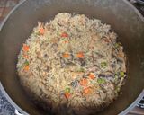 A picture of step 20 of Baked Rice, Chicken and Mushrooms (American biryani).