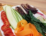 A picture of step 2 of Phyllo Tart with Vegetables and Cheese 🧀🥕🫛🍅.