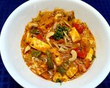 A picture of step 4 of Kadhai Paneer.