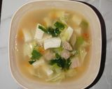 Foto langkah ke 5 dari resep Sup Tahu Baso Sawi Tanpa Minyak.
