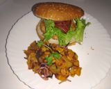 Foto do passo 1 de "Batata Doce com Bacon e Hambúrguer à Camponês"