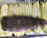 Une image de l'étape 3 de Sole dans son habillage de courgettes sauce crème aneth et citron.