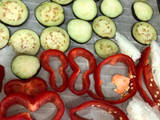 Hamburguesa veggie de berenjena y pimiento rojo 🍆🌶