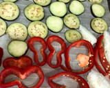 Foto del paso 2 de la receta: Hamburguesa veggie de berenjena y pimiento rojo 🍆🌶