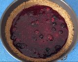 A picture of step 4 of Cake with Blueberry Panna Cotta and Mixed Berries.