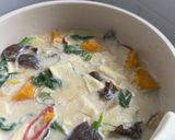 Gambar langkah 4 resipi Masak Lemak Labu, Sawi dan Pucuk Suhun.