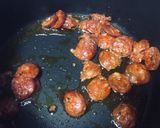 A picture of step 1 of Pasta with Chorizo and Apple Sauce.
