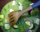 Gambar langkah 3 resipi Lontong, Sayur Lodeh & Kuah Kacang.