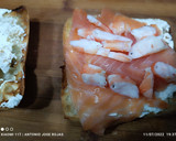 Foto del paso 4 de la receta: Triángulo de crema de queso azul y salmón ahumado