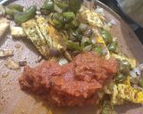 A picture of step 8 of Kadhai paneer.