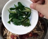 A picture of step 10 of 3 color Pakora Karhi.