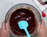 A picture of step 2 of Chocolate hazelnut mug cqkes.