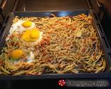 Ροστι λαχανικών με αυγά, σπανάκι και αρακά φωτογραφία βήματος 6