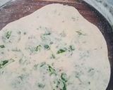A picture of step 3 of Spinach Paratha with Mint chutney & Buttermilk.