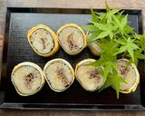 A picture of step 10 of Sukiyaki Beef Egg Roll.