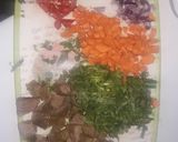 A picture of step 4 of Fried yam and vegetables.