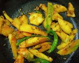 A picture of step 3 of Mango chillies pickle.