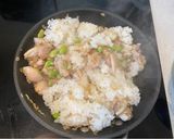 A picture of step 5 of Omurice (Japanese omelette rice).