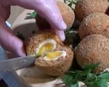 A picture of step 8 of Scotched Quail Egg with Chorizo.
