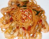 Hình bước làm 3 của món Spaghetti tôm