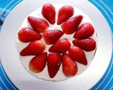 รูปขั้นตอนการทำที่ 4 ของ สตรอว์เบอร์รี่🍓ช็อตเค้ก🍓(เค้กนุ่ม หวานน้อย) strawberry 🍓shortcake cake🍓