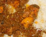 A picture of step 6 of Tikka baryani with national tikka masla.