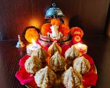 A picture of step 5 of Dryfruits Modak.