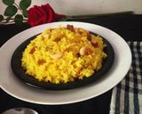 A picture of step 4 of Basanti pulao.