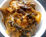 A picture of step 5 of Yam Porridge with a twist.