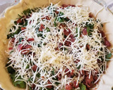A picture of step 3 of Spinach Quiche.