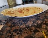 A picture of step 5 of 30g protein, gluten free crepes.